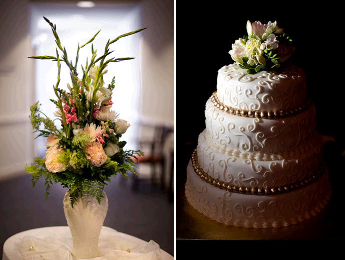 Gorgeous three tier ivory classic wedding cake; high ...