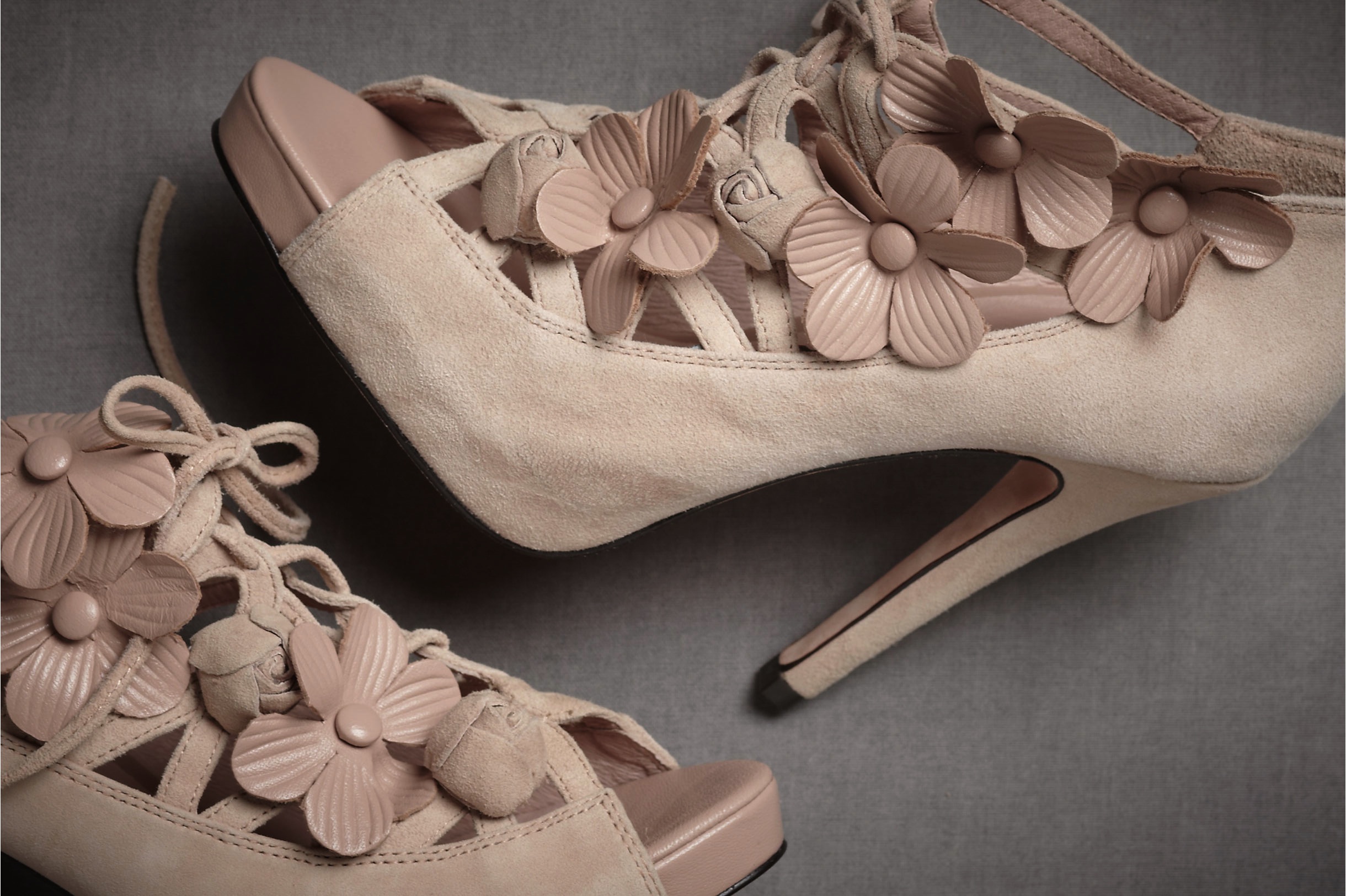 blush pink wedding shoes BHLDN bridal accessories heels