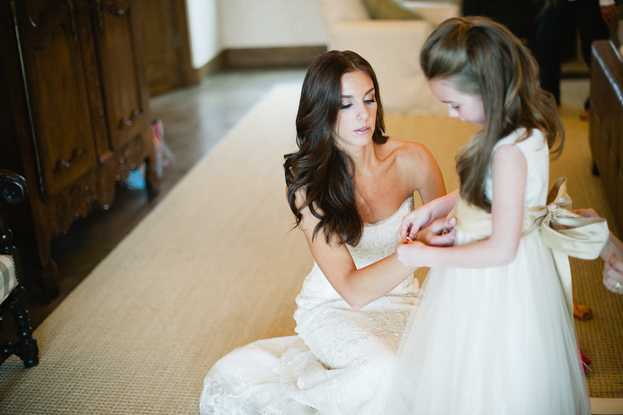 bombshell wedding hair brunette bride | OneWed.com