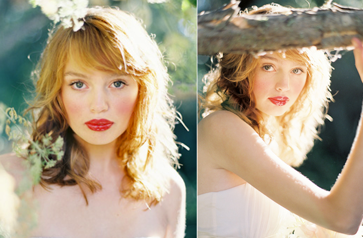 romantic wedding hairstyle outdoor wedding by jose villa red lips ... romantic wedding hairstyle outdoor wedding by jose villa red lips ...