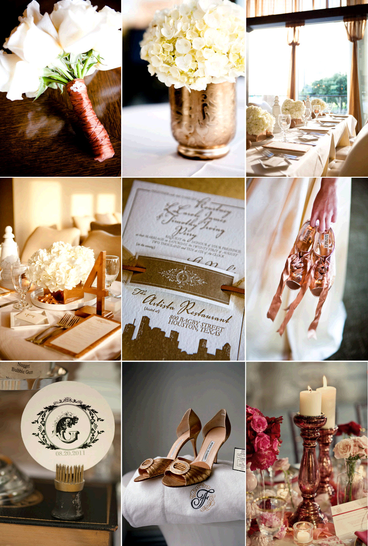 copper wedding inspiration