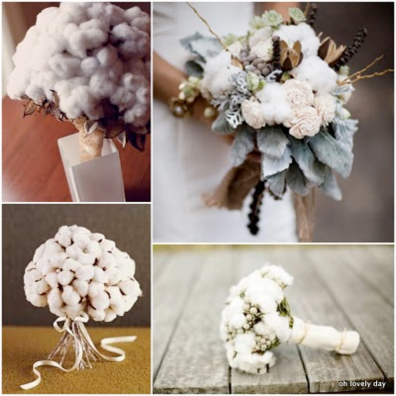 cotton wedding flowers bridal bouquets