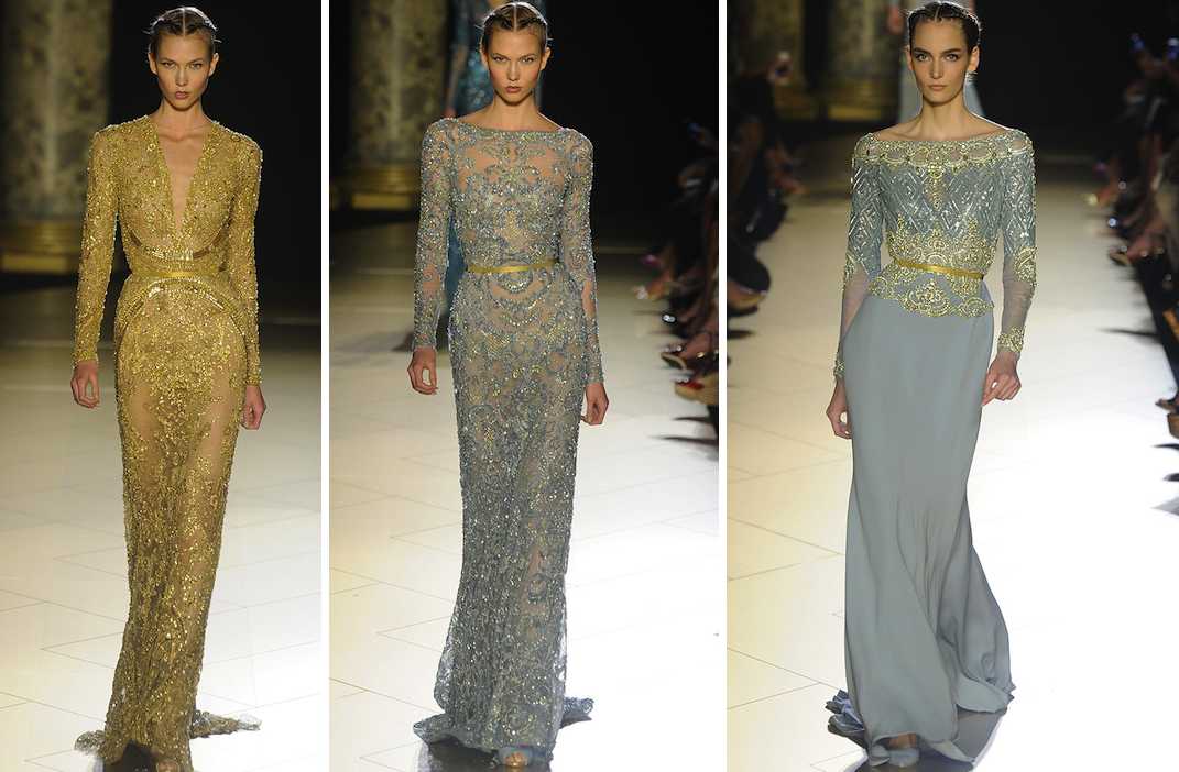 runway to white aisle wedding dress inspiration elie saab couture fall
