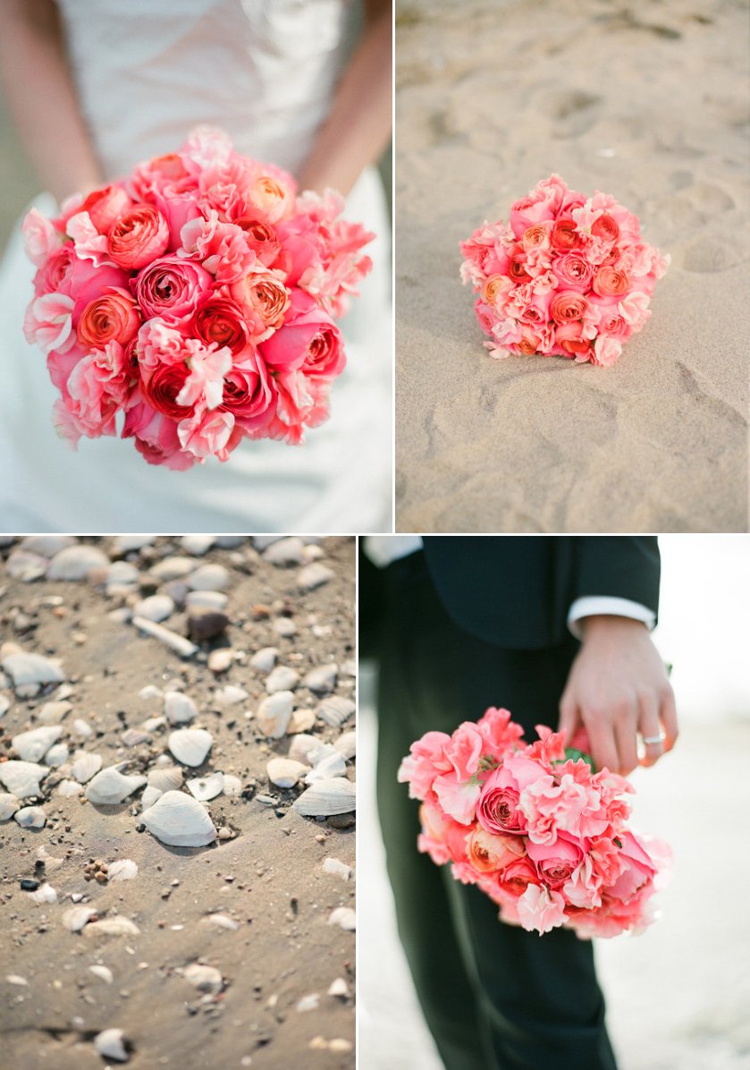 watermelon wedding colors paired with neutrals beach wedding