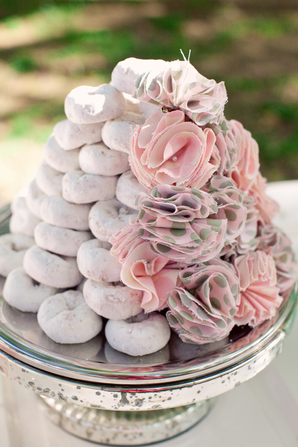 powder sugar donut wedding cake
