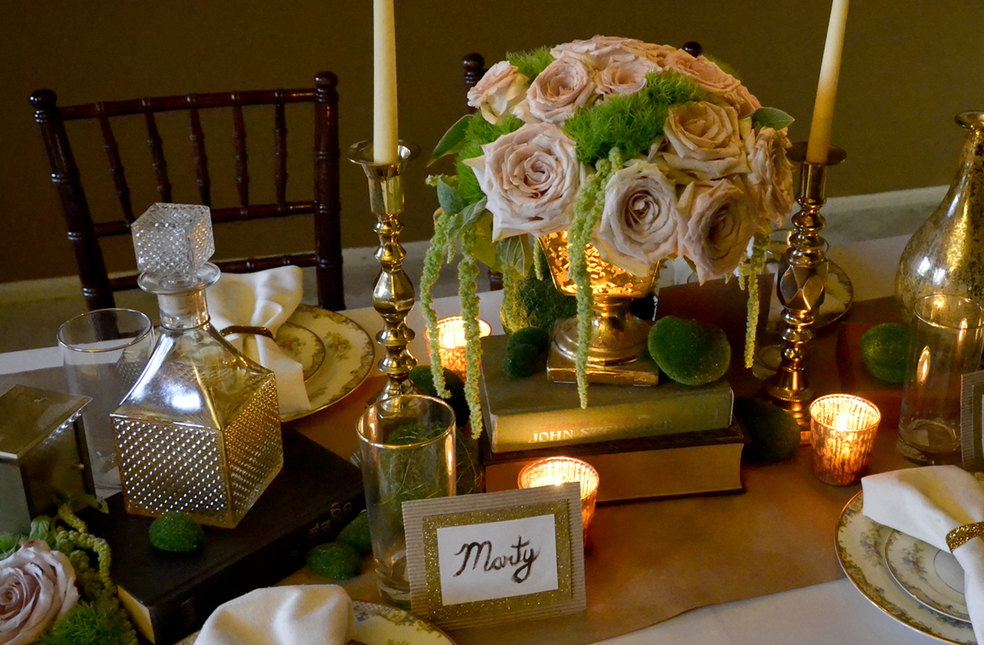 elegant vintage wedding inspiration candlelit wedding venue mason jar