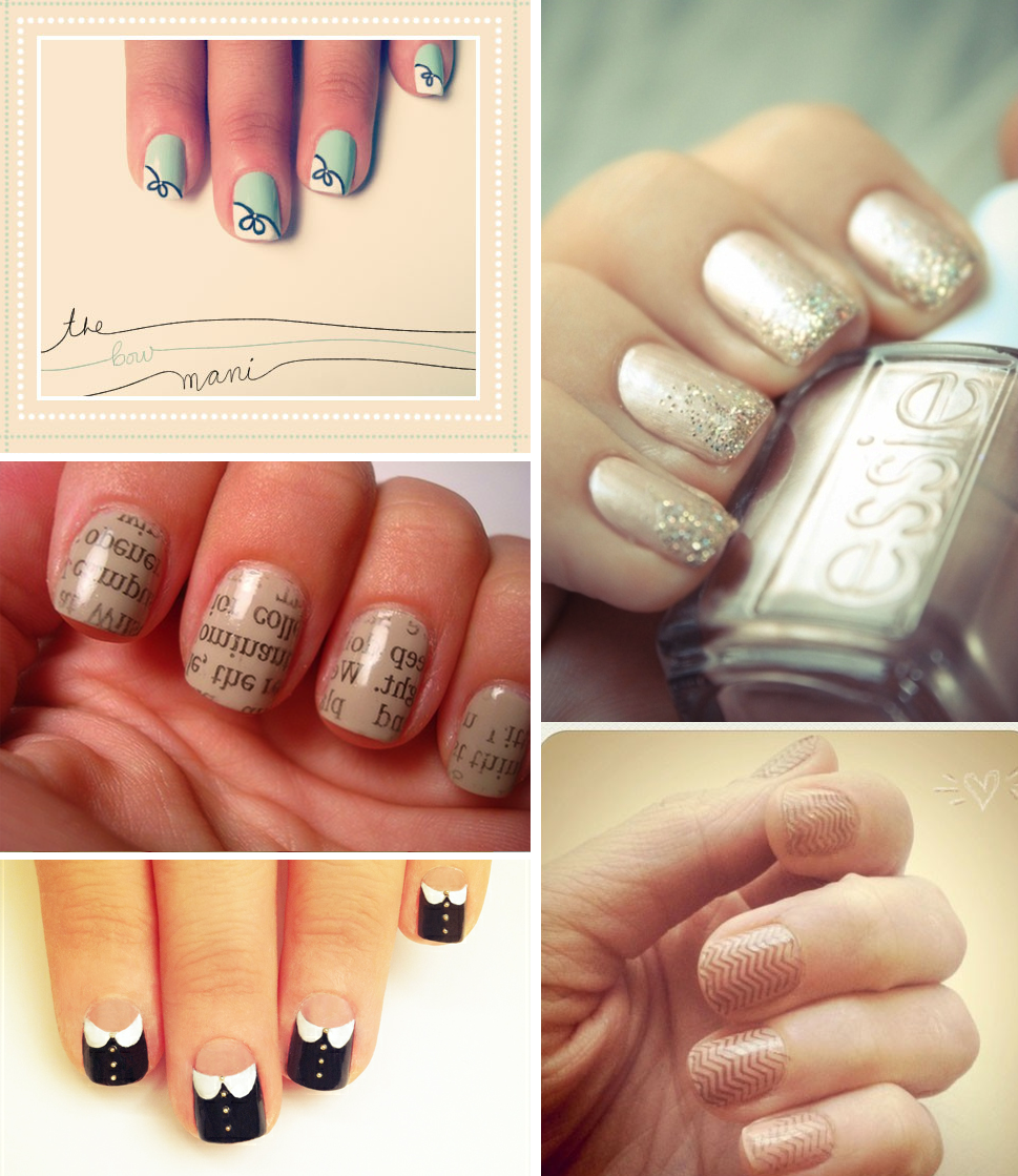neutral wedding nail colors funky art for brides