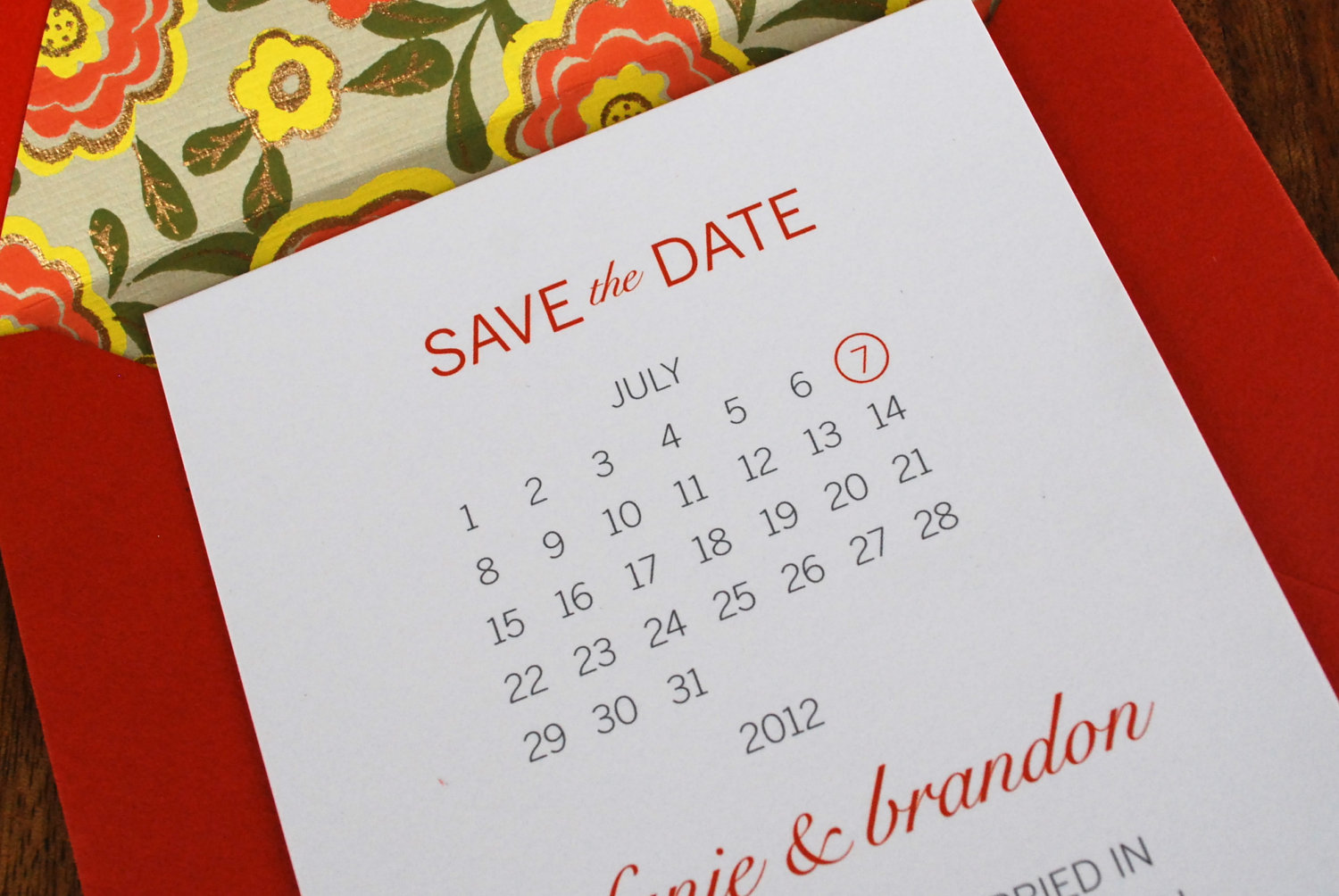 Unique Wedding Save The Dates Calendar Design Invitations On Etsy Red Unique Wedding Save The Dates Calendar Design Invitations On Etsy Red