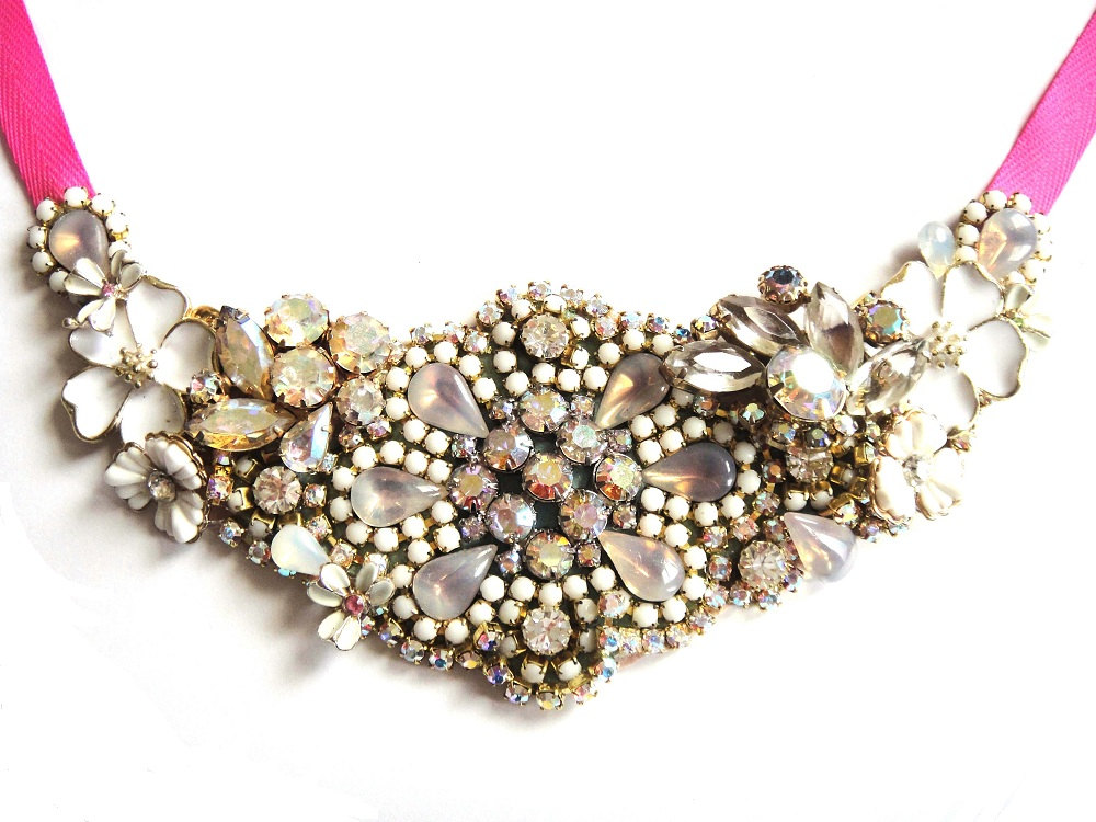 statement wedding jewelry bridal necklace Etsy handmade 11