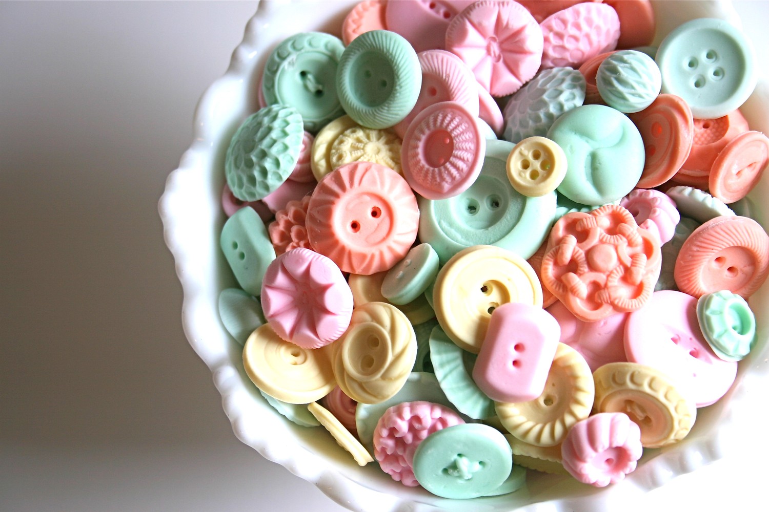 wedding sweets pastel candy buttons