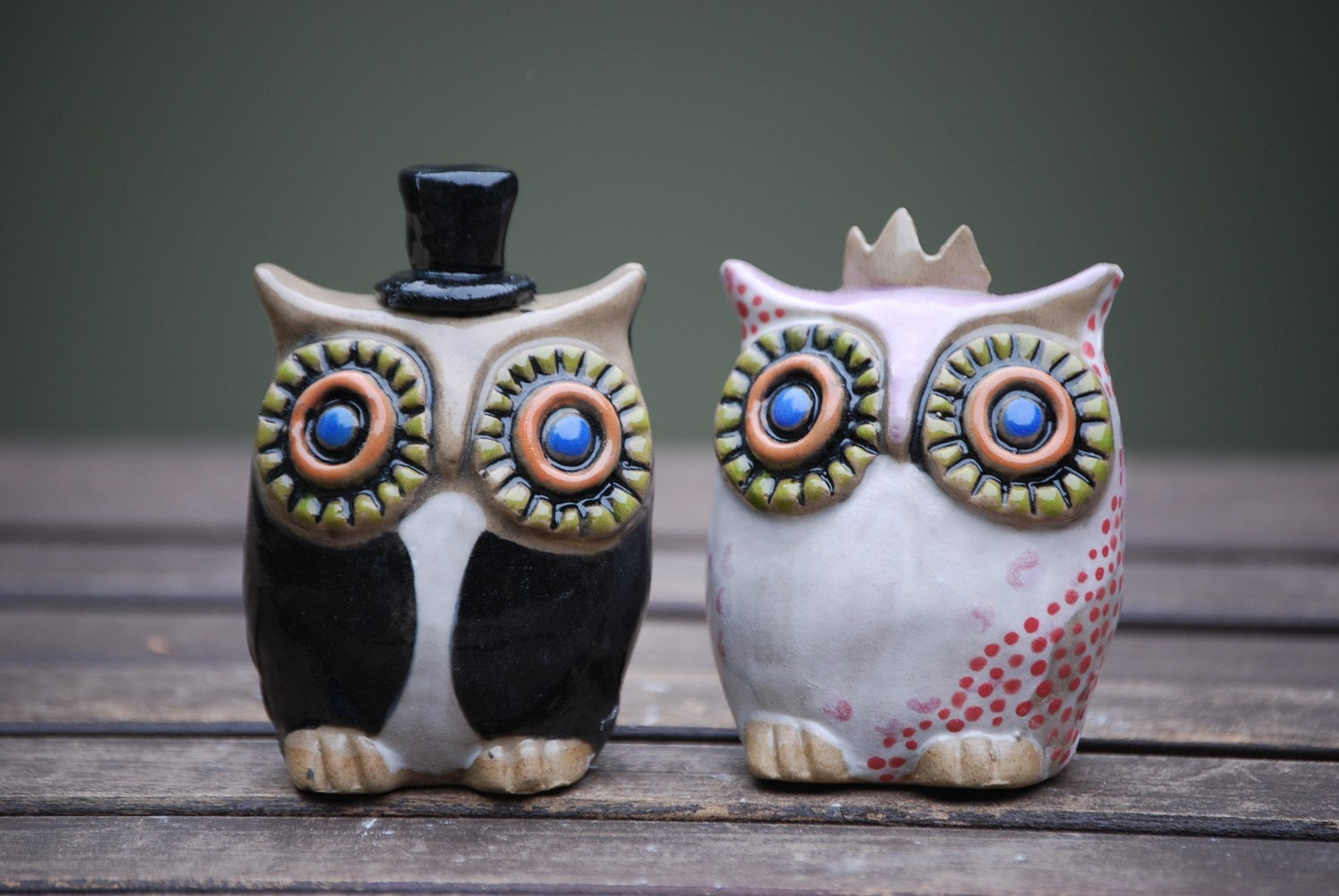 owls for the wedding 2012 reception trends handmade owl custom ceramic