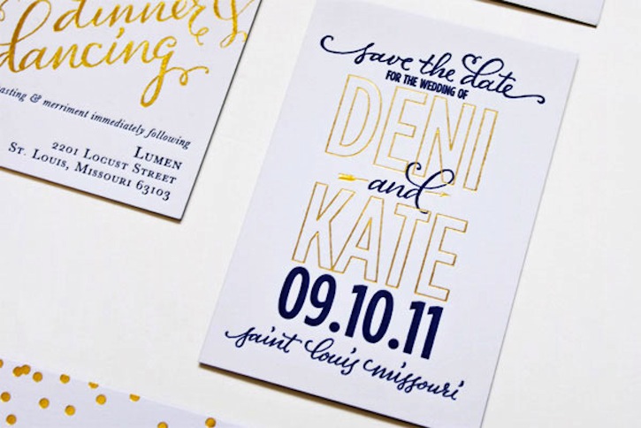 navy gold wedding