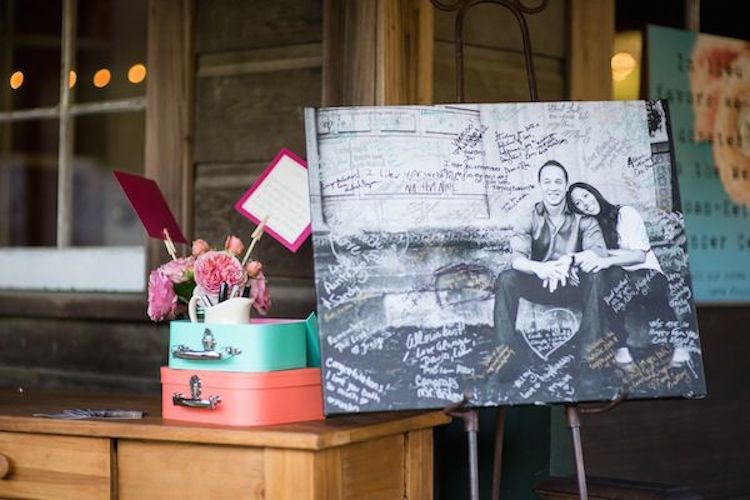 Canvas Photo Guest Book Idea