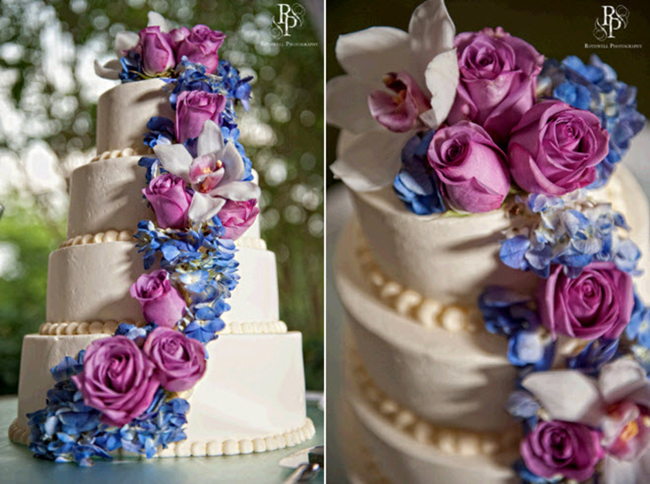 wedding cake designs purple