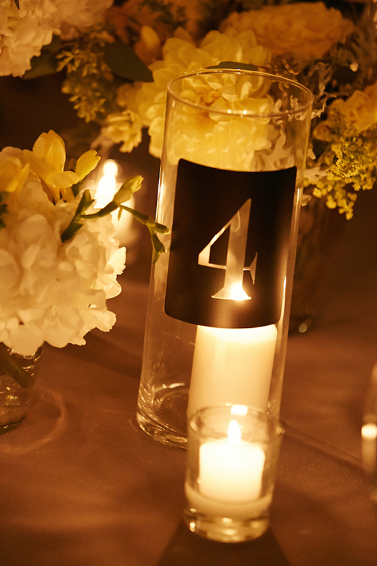 Table Number Candle Votives