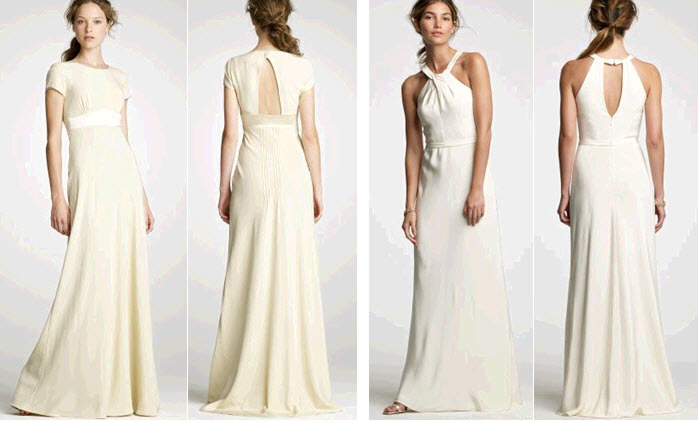 Champagne Vintage Simple Wedding Dress
