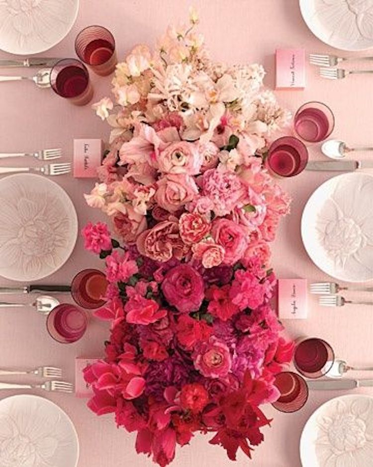 Stunning Ombre Pink Floral Centerpiece