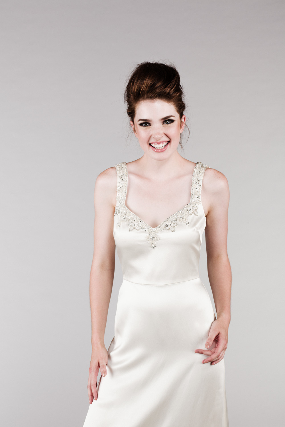 Elegant Sweetheart Neckline with Beaded Embellishments