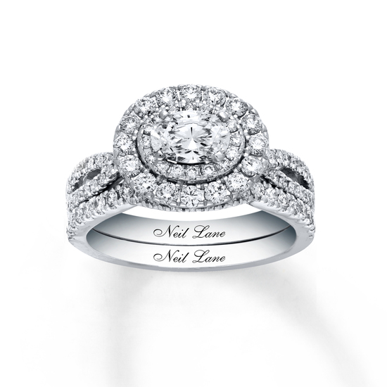 Diamond Engagement Ring with East To West Setting and Double