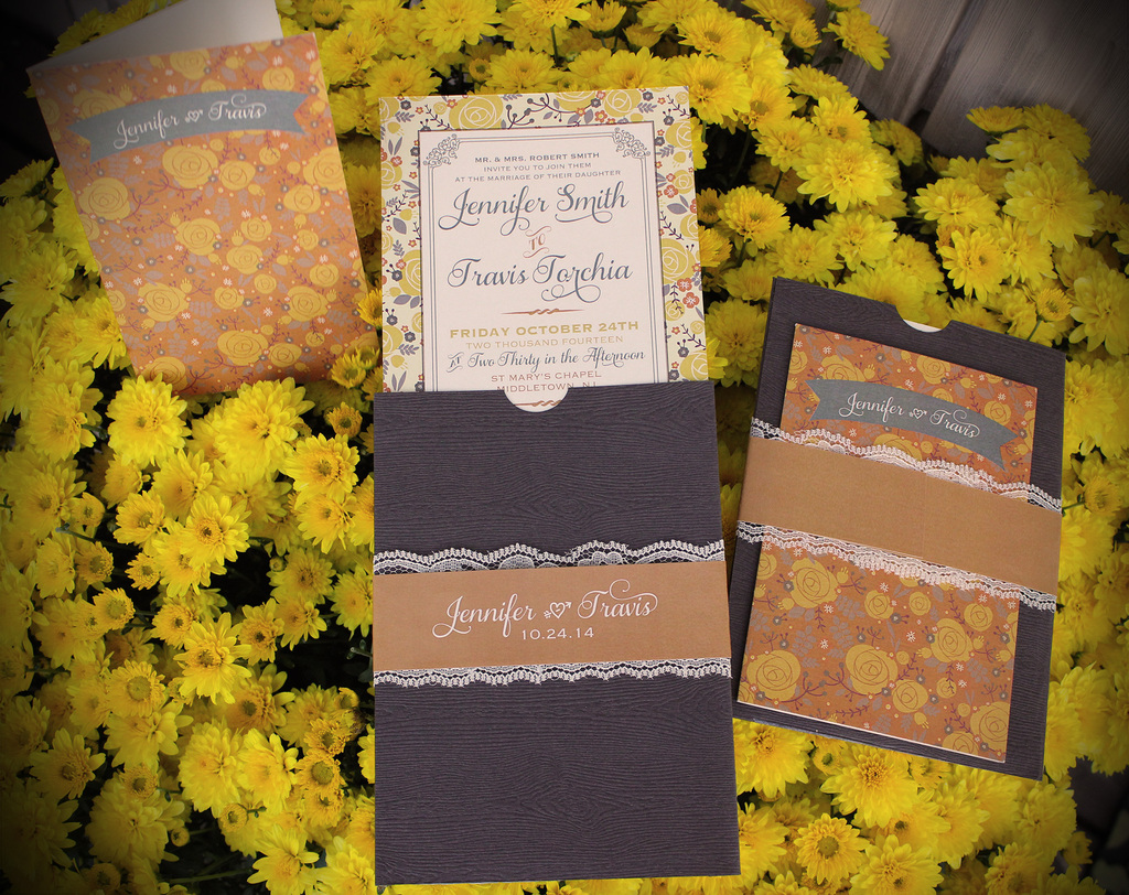 Romantic Fall Wedding Invitations