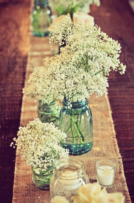 vintage wedding ideas mason jars ceremony reception decor 1