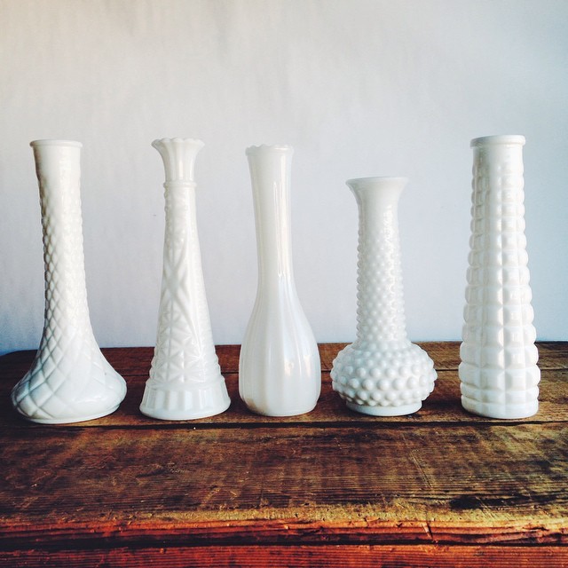 Milk Glass Vases