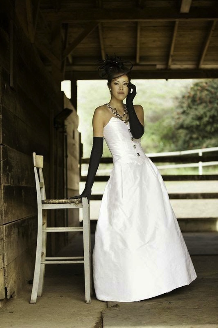 Unique Wedding Dress with Buttons
