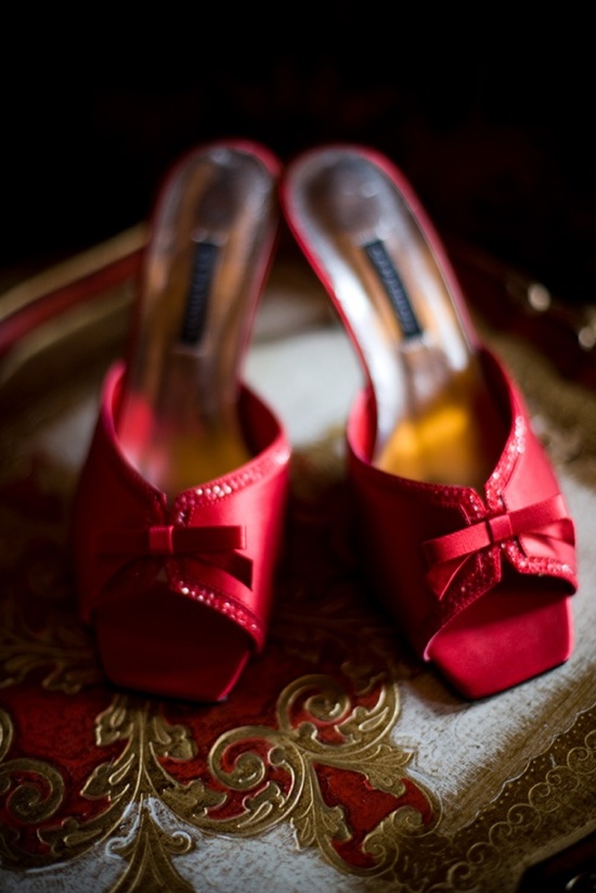ruby red heels wedding