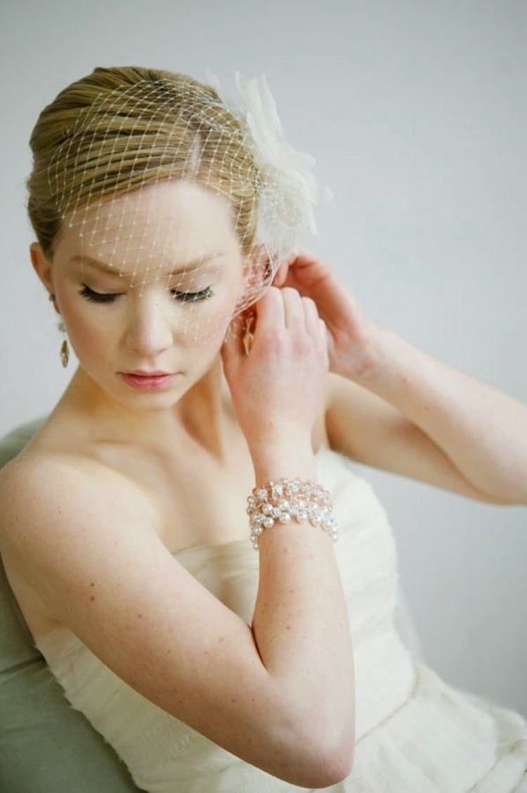 Romantic and Glamorous birdcage Veil