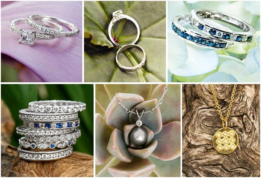 Ethical, ecofriendly bridal jewelry pearls, sapphires, diamonds and