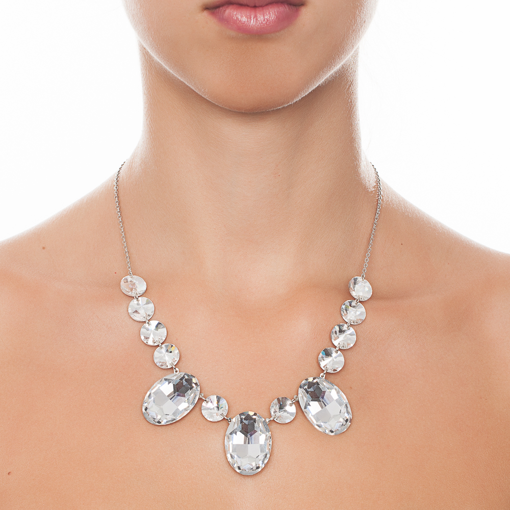 DELILAHK OVAL CUT CRYSTAL SWAROVSKI NECKLACE