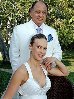 Cheech Marin weds Russian pianist- she wears an Amy Michelson wedding dress