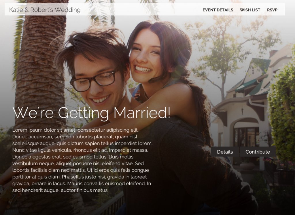 wedding event websites with RSVP, registry, directions and custom URL all for FREE