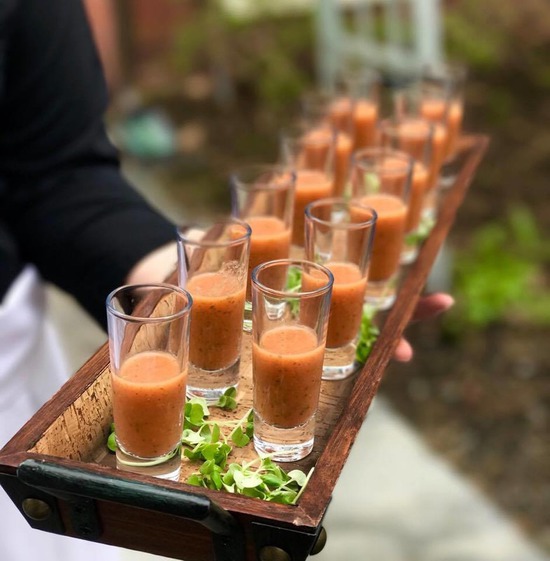 Tomato and Watermelon Gazpacho Shooters
