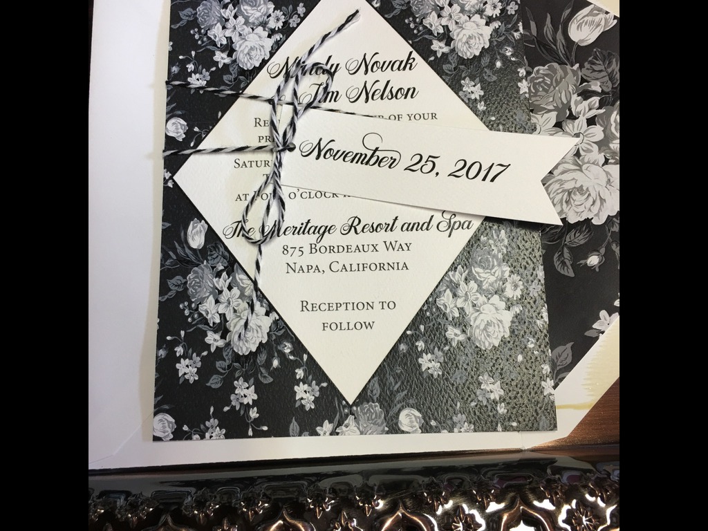 Double sided Wedding Invitation