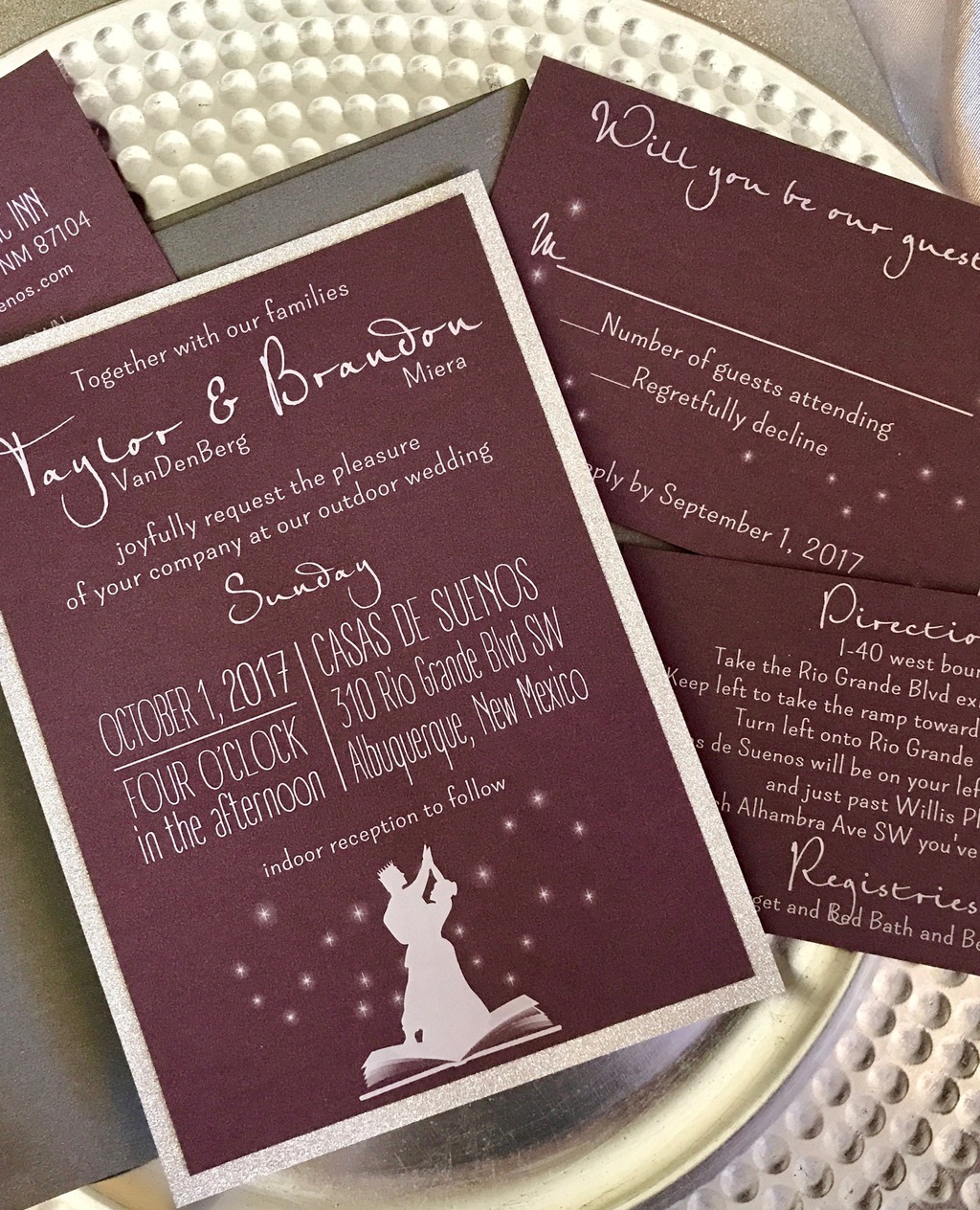 Maroon Wedding Invitations