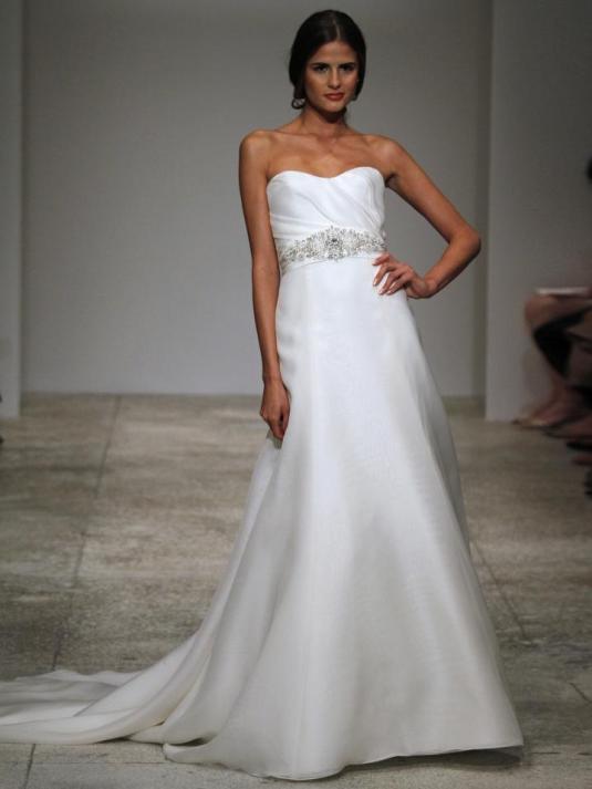 silver beaded bodice illusion wedding dress with jeweled belt