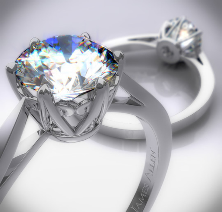 Blue Nile Braided Engagement Rings Blue Nile Cathedral Setting