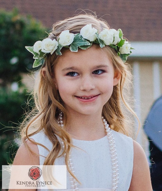 Flower girl hair wreath