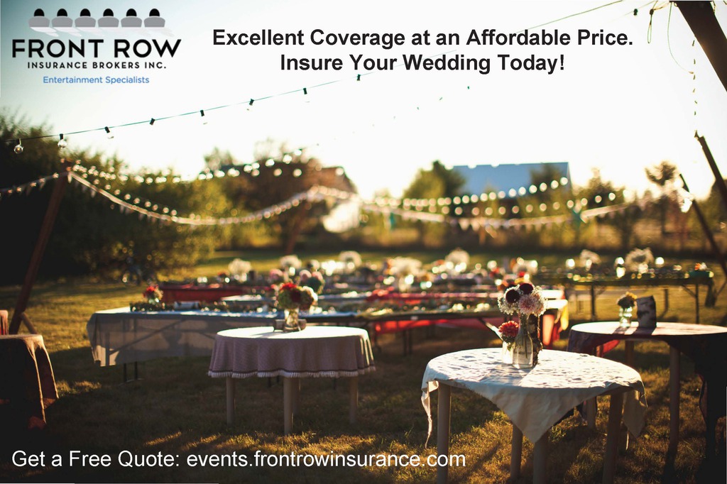 Front Row Online Wedding Insurance