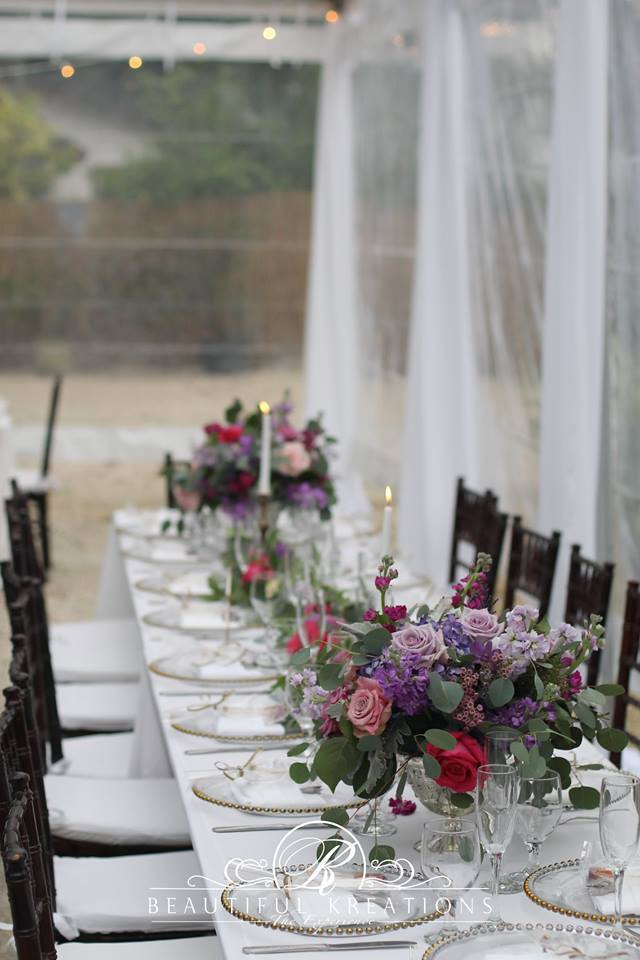 Royal table setup Miami Wedding
