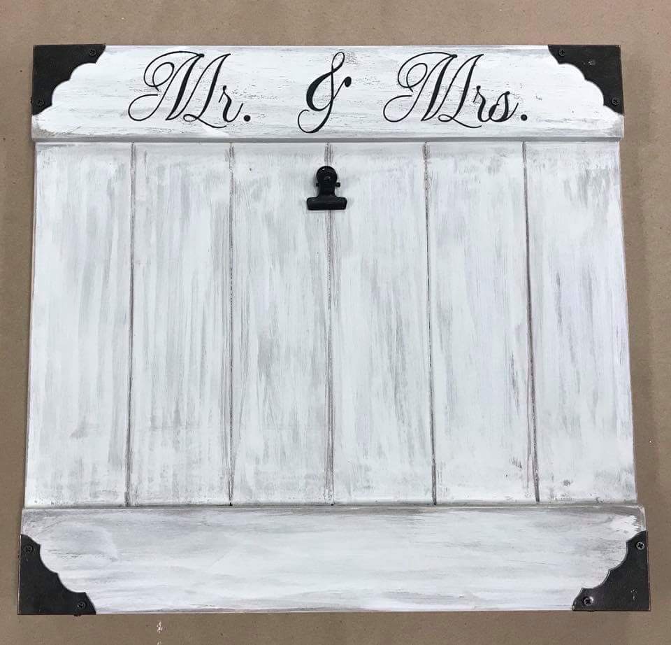 Rustic wedding frame and be customized with your colors.