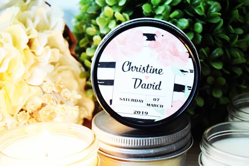 Personalized Candle Favor
