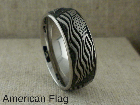 Mens Flag Wedding Band On Onewed