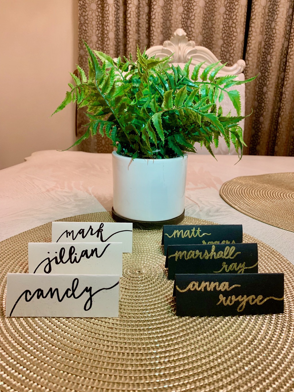 Personalized Embossed Name Cards/Escort Cards/Place Cards