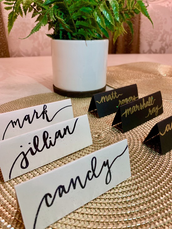 Name Cards on OneWed