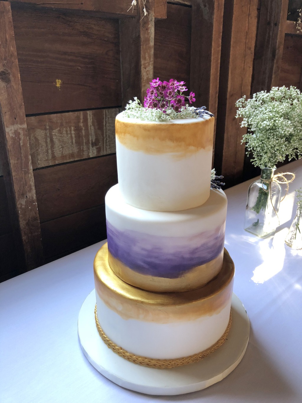 Painted fondant, watercolor look