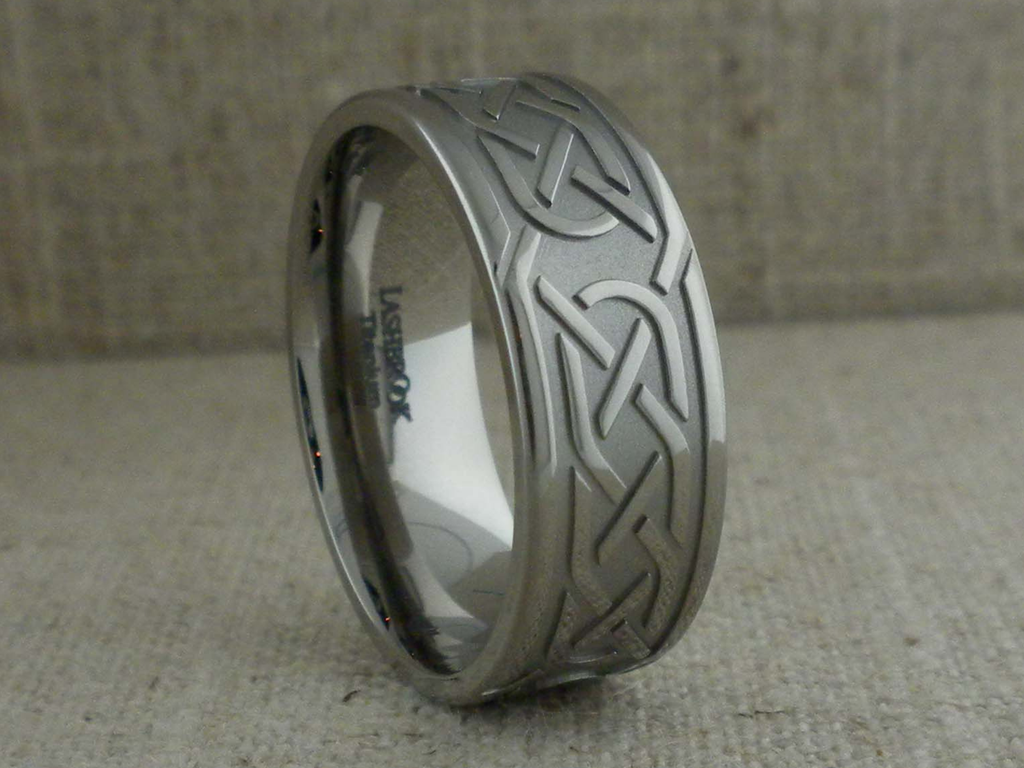Celtic Wedding Ring in Titanium