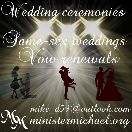 Wedding ceremonies by Minister Michael