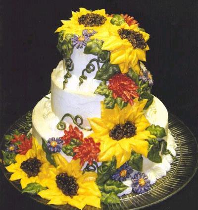 Sunflower And Rose Wedding Cake Flowers Healthy